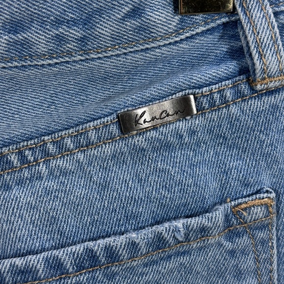 KanCan Tamra High Rise Denim Shorts – Y2K Rigid Cutoff Festival Grunge 9/28 - Picture 6 of 8